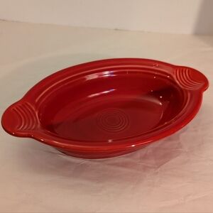 Fiesta 9 1/8 Inch Oval Individual Casserole 13 oz in Scarlet Red